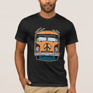 Tief Retro-Hippie-Van-Vintage-Farben-Kunst T-Shirt
