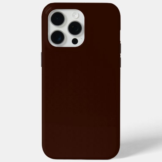 Tief-Rich-Braun-Farbdekor Anpassbar Case-Mate iPhone Hülle (Rückseite)