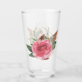 Tief rosa Aquarell Rose Tumbler (Rückseite)