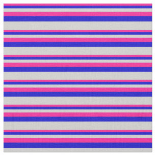 Tief rosa, blau und leicht grau gefärbte Linien Stoff