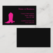 Tief rosa Boot Visitenkarte (Vorne/Hinten)