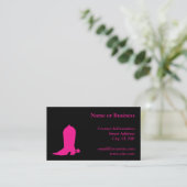 Tief rosa Boot Visitenkarte (Stehend Vorderseite)