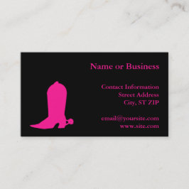 Tief rosa Boot Visitenkarte