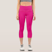 Tief rosa capri leggings (Vorderseite)