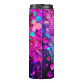Tief rosa holografischer Glitzer Thermal Tumbler 1 Thermosbecher (Rückseite)
