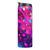 Tief rosa holografischer Glitzer Thermal Tumbler 1 Thermosbecher (Nach rechts gedreht)
