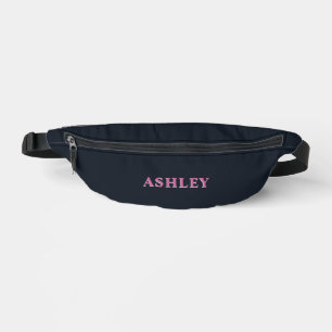 Tief-rosa-individuelle Name Bauchtasche