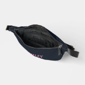 Tief-rosa-individuelle Name Bauchtasche (Offen)