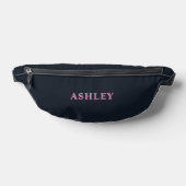 Tief-rosa-individuelle Name Bauchtasche (Ablage )