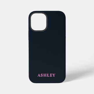 Tief-rosa-individuelle Name iPhone 12 Mini Hülle