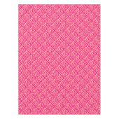 Tief rosa mit winzigen Zitronen- und Crememustern Tischdecke (Vorderseite)