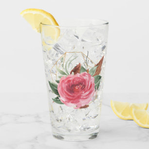 Tief rosa Rose Glasscheibe Glas