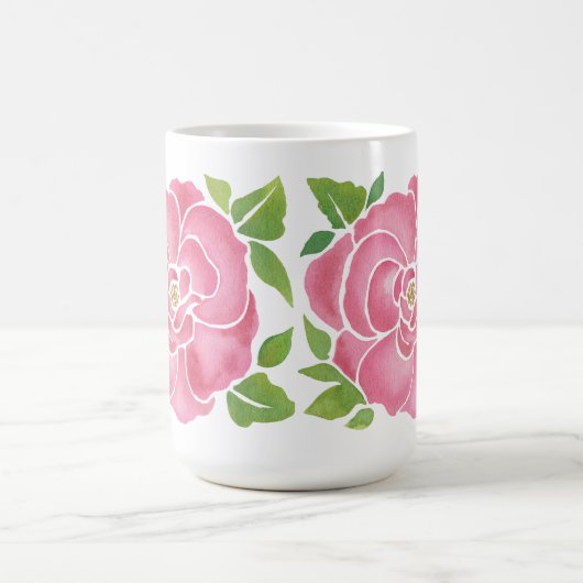 Tief rosa Rose Kaffeetasse (Mittel)
