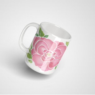 Tief rosa Rose Kaffeetasse
