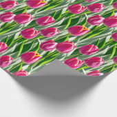 Tief rosa Tulpen - Packpapier (Ecke)