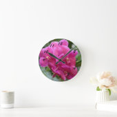 Tief rosa Vanda Orchid Runde Wanduhr (Zuhause)