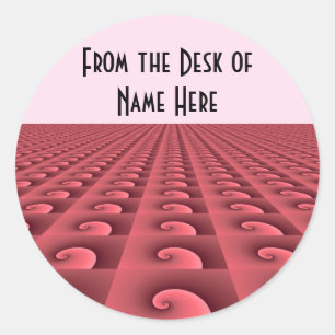 Tief Rose farbiges Muster Runder Aufkleber