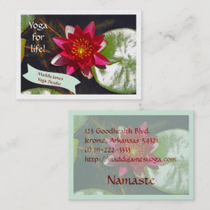 Tief Rose gefärbter Lotus Blossom anpassbar Visitenkarte