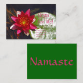 Tief Rose gefärbter Lotus Blossom anpassbar Visitenkarte (Vorne/Hinten)