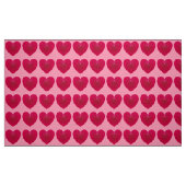 Tief Rose rote Herzen auf einem hellrosa Hintergru Stoff (Fat Quarter (45,7 x 55,9 cm))