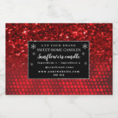 Tief rote Imitate Glitzer Lights Ingredients Lebensmitteletikett (Einzelnes Label)