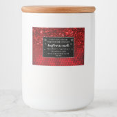 Tief rote Imitate Glitzer Lights Ingredients Lebensmitteletikett (Vorderseite)