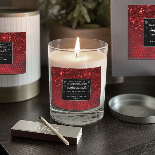 Tief rote Imitate Glitzer Lights Ingredients Lebensmitteletikett