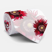 Tief rote Pflaumen auf weißem Hintergrund Krawatte (Gerollt)