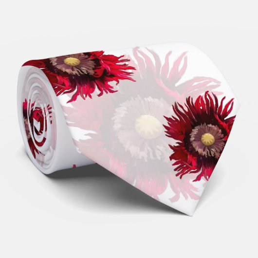 Tief rote Pflaumen auf weißem Hintergrund Krawatte (Gerollt)