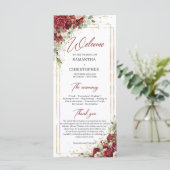 Tief Rote Rosen Erröten Blume Eukalyptus-Programm Programm (Stehend Vorderseite)