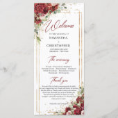 Tief Rote Rosen Erröten Blume Eukalyptus-Programm Programm (Vorderseite)