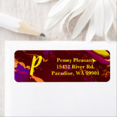 Tief rote und goldene Alkoholtink Malerei (Insitu)