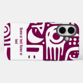 Tief rote und weiße Doodles Case-Mate iPhone Hülle (Rückseite (Horizontal))