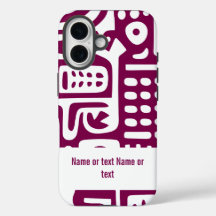 Tief rote und weiße Doodles