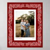 Tief roter Folk-Kunstrahmen mit benutzerdefinierte Poster (Vorne)