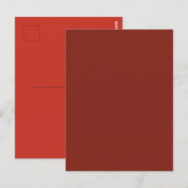 Tief roter Herbst Saison solide Farbe Postkarte