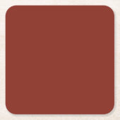 Tief roter Herbst Saison solide Farbe Rechteckiger Pappuntersetzer (Vorderseite)