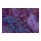 Tief roter lila Ober-Glitzer-Marmor Kissenbezug (Rückseite-Links)