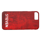 Tief roter rustikaler Textur Abstrakter Hintergrun Case-Mate iPhone Hülle (Rückseite (Horizontal))
