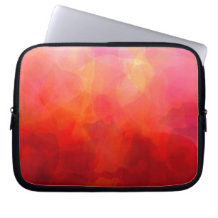 Tief rotes orangefarbenes Gelbfarben Hintergrund Laptopschutzhülle
