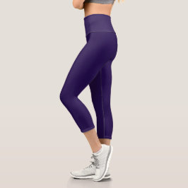 Tief-Royal-Lila Capri Leggings
