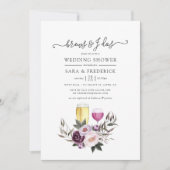 Tief samtene Blumenbrauen vor dem I's Einladung (Vorderseite)