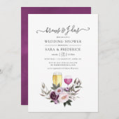 Tief samtene Blumenbrauen vor dem I's Einladung (Vorne/Hinten)