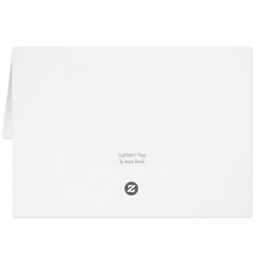 TIEF SCHNEESCHNEE FLAMINGO, CHRISTMAS GREETCARD V (Rückseite Horizontal)