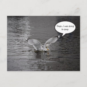 Tief tauchen postkarte