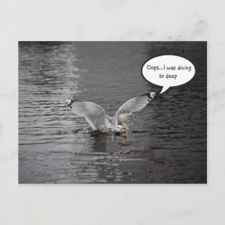 Tief tauchen postkarte