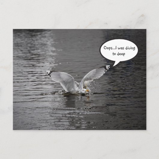 Tief tauchen postkarte (Vorderseite)