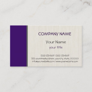 Tief violette Farbe beruflich elegant und modern Visitenkarte