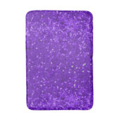 Tief violettes Glamour-Faux-Glitter-Muster Badematte (Vorderseite Vertikal)