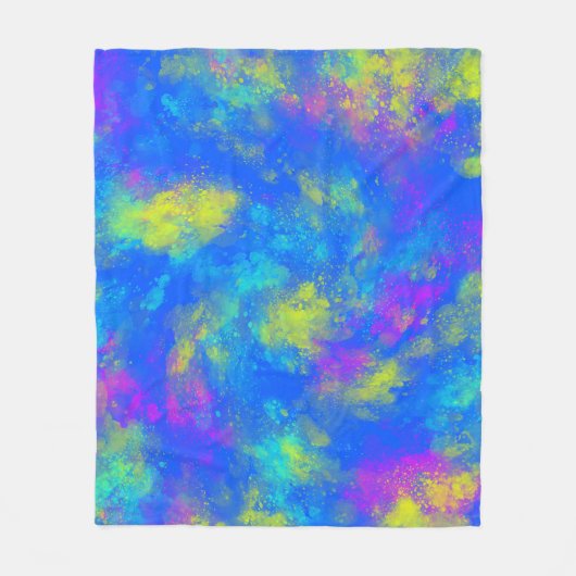 Tiefärbe Blau Fleecedecke (Vorderseite)